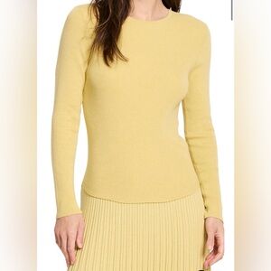 NWT Nic + Zoe Lemongrass sweater features ribbed knit fashioned knit to shape